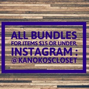 Bundles for items $15 or under.